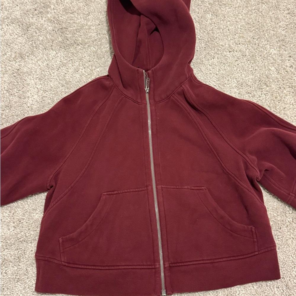 lululemon athletica Burgundy/Maroon Full Zip Scuba
